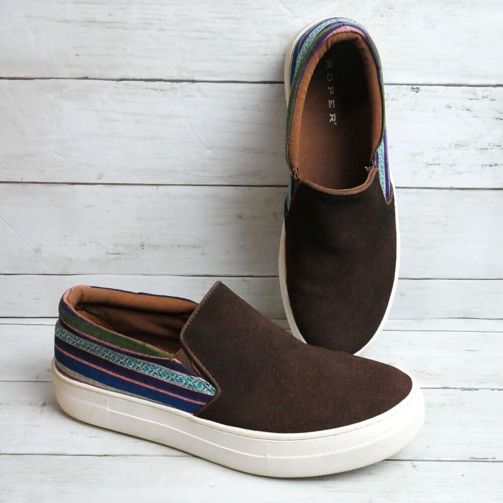 Roper Women’s Size 9.5 Brown Suede Darcy Slip-On Sneaker Pre-owned